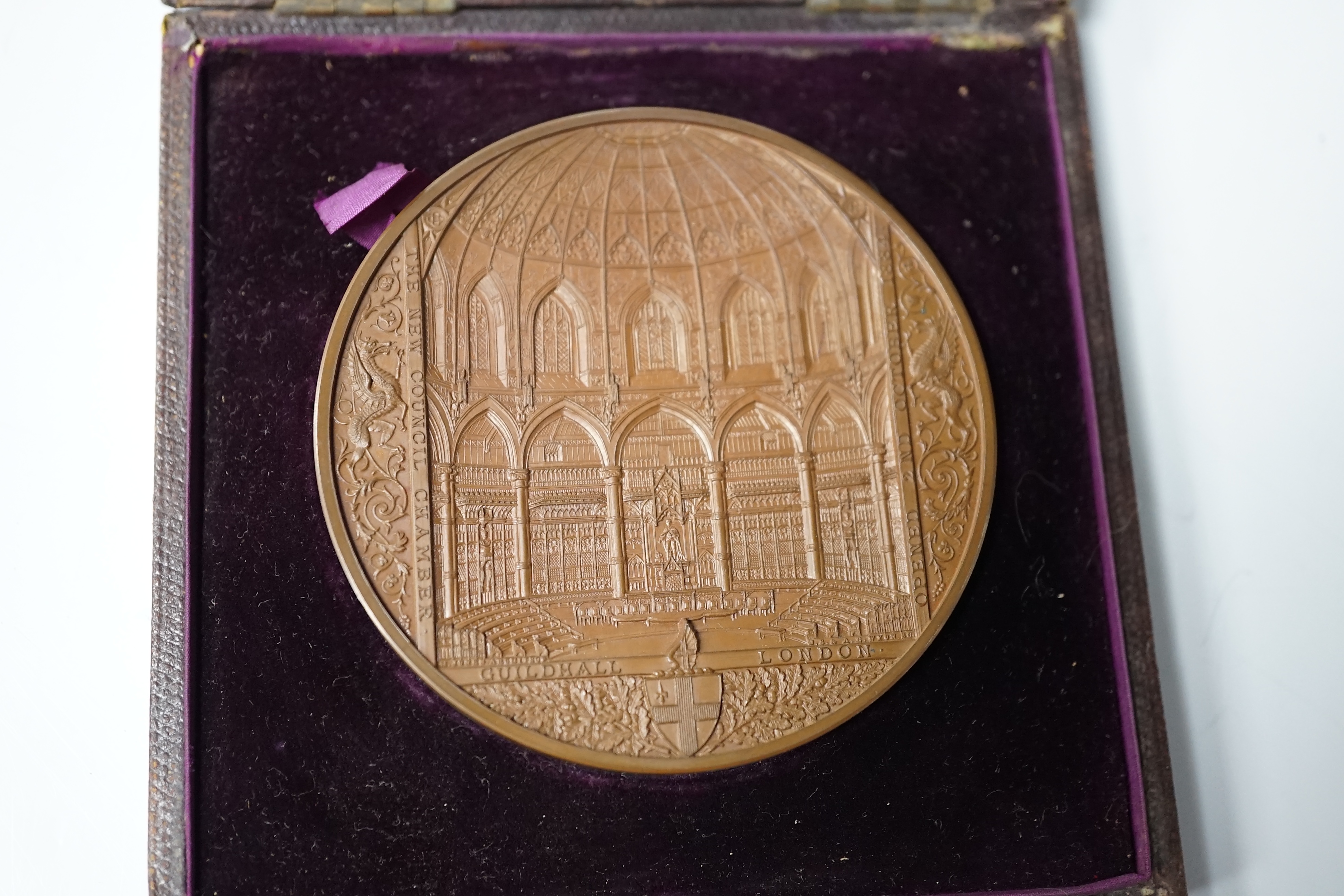 Four large Victorian commemorative bronze medals